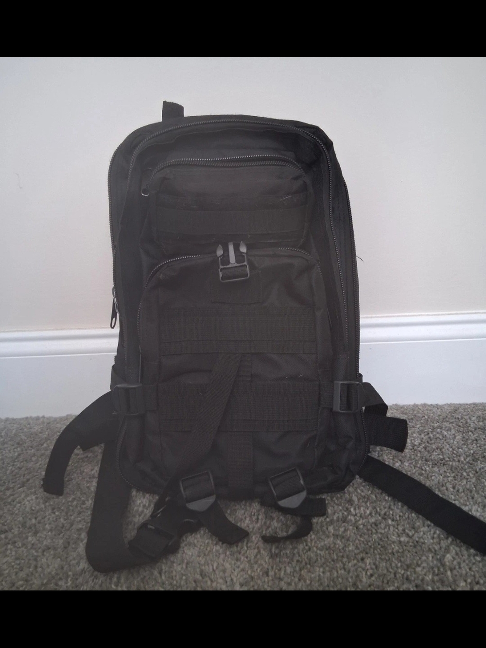 Tactical Black Men's Backpack